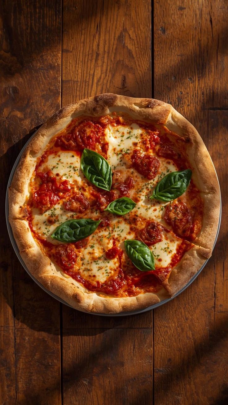 Pizza Margherita di Da Tommy vista dall'alto