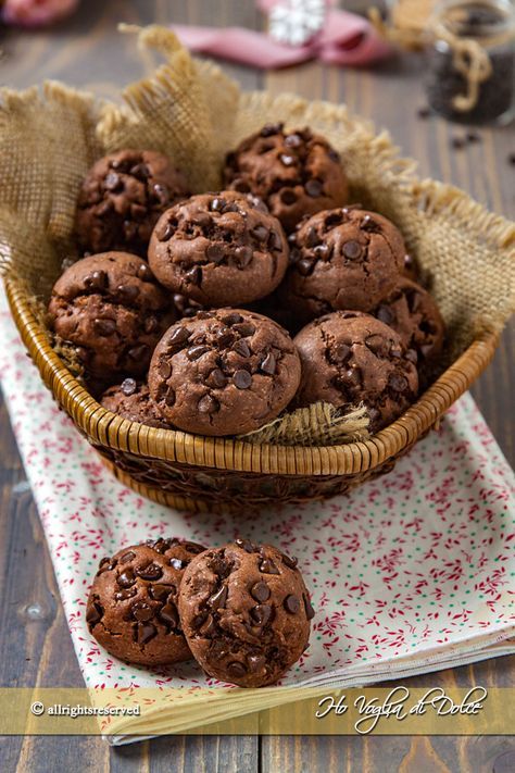 Mini cookies al cioccolato